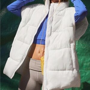 White Puffer Vest - Women Jackets & Coats